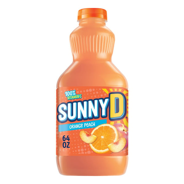 Refrigerated Juice, Coffee, & Tea SunnyD Orange Peach Juice Drink hero