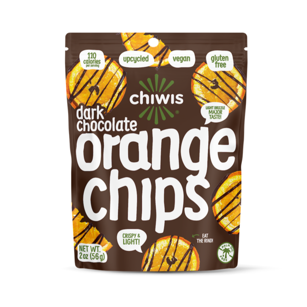 Candy & Chocolate Chiwis Kiwi Chips Dark Chocolate Drizzled Orange Chips hero