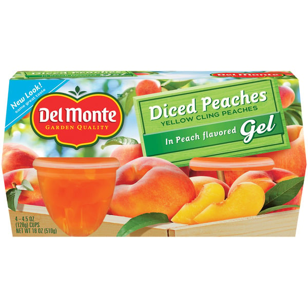 Canned Fruit & Applesauce Del Monte Diced Peaches hero