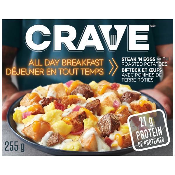 Frozen Breakfast Crave All Day Breakfast Steak 'N Eggs with Roasted Potatoes hero