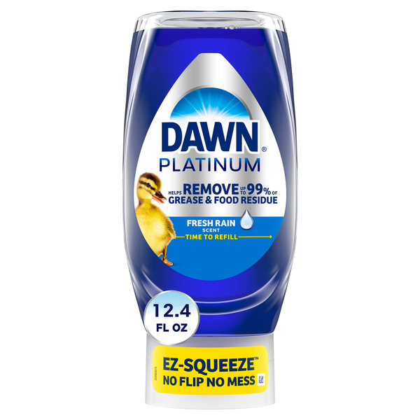 Dawn EZ-Squeeze Platinum Dishwashing Liquid Dish Soap, Refreshing Rain Scent hero