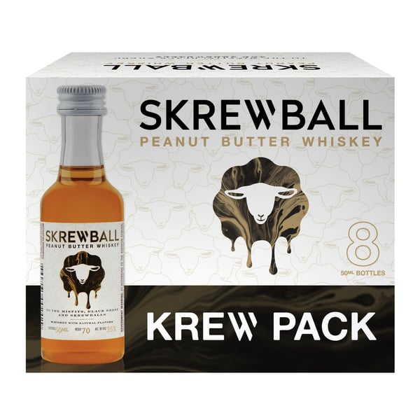 Cocktail Mixes Skrewball Peanut Butter Whiskey with Natural Flavors hero