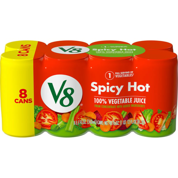 Juice & Nectars V8 Spicy Hot 100% Vegetable Juice hero