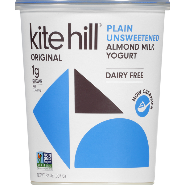 Yogurt Kite Hill Almond Milk Yogurt, Dairy Free, Plain Unsweetened hero