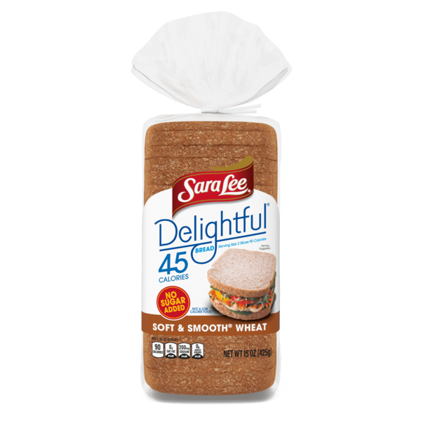 Packaged Bread Sara Lee Delightful, Soft & Smooth Wheat Bread hero