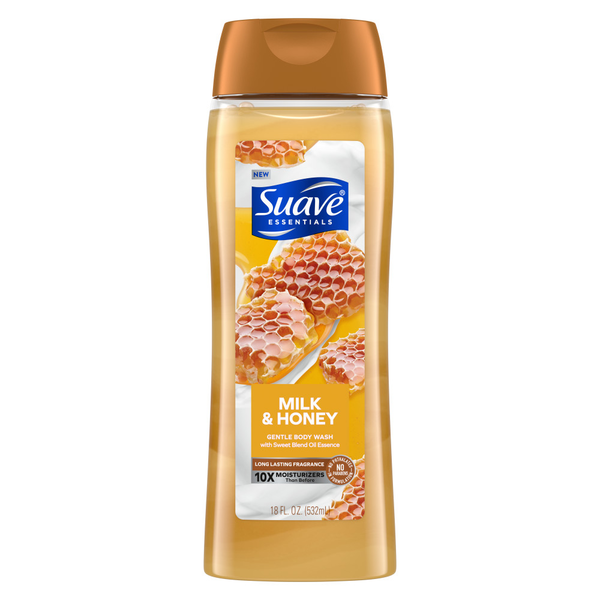 Body Lotions & Soap Suave Essentials Gentle Body Wash, Milk & Honey hero