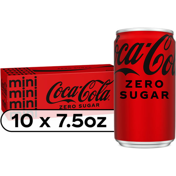 Soft Drinks Coca Cola Zero Sugar Zero Sugar Cola Soda Pop Mini Cans hero