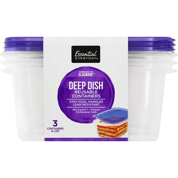 Food Storage Essential Everyday Reusable Containers, Deep Dish, 64 Fluid Ounce hero