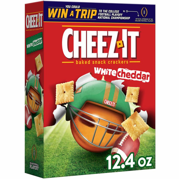 Crackers Cheez-It Cheese Crackers, Baked Snack Crackers, Lunch Snacks, White Cheddar hero