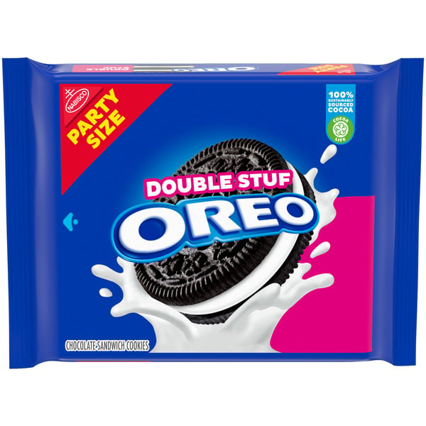 Cookies & Cakes Oreo Double Stuf Chocolate Sandwich Cookies, Party Size hero