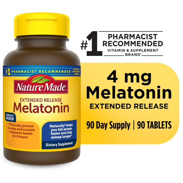 Vitamins & Supplements Nature Made Melatonin 4 mg Extended Release Tablets hero