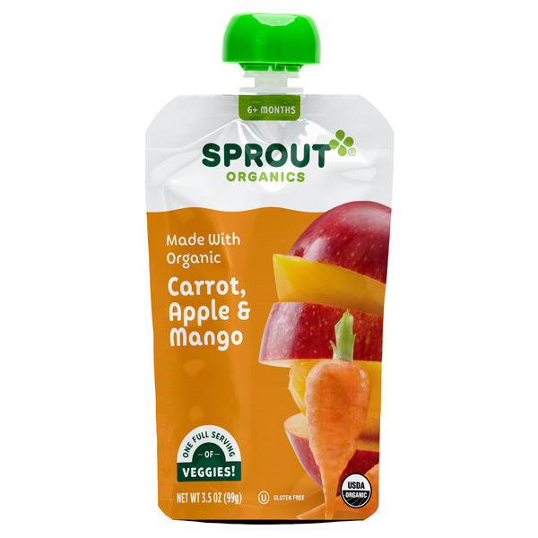 Baby Food & Formula Sprout Organics Carrot, Apple & Mango, 6+ Months hero