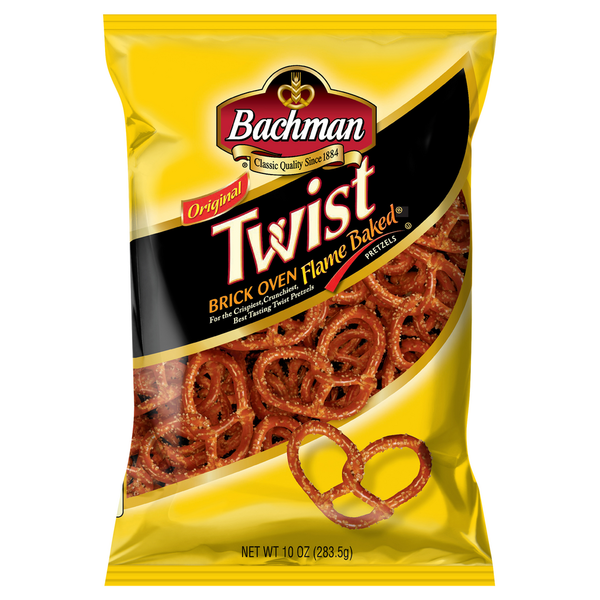 Chips & Pretzels Bachman Twist Brick Oven Flame Baked Pretzels hero