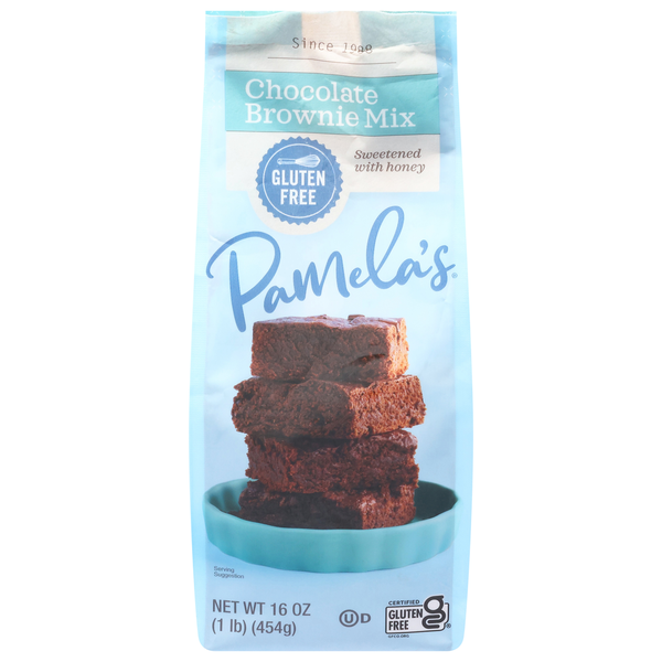 Doughs, Gelatins & Bake Mixes Pamela's Brownie Mix, Gluten Free, Chocolate hero