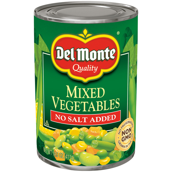 Canned/Jarred Vegetables Del Monte Mixed Vegetables, No Salt Added hero