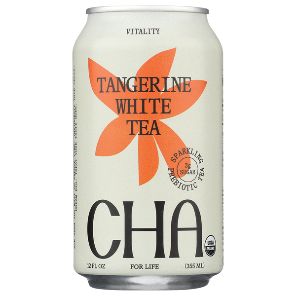 Tea Better Booch Cha Sparkling Prebiotic Iced Tea Tangerine Whit Tea hero