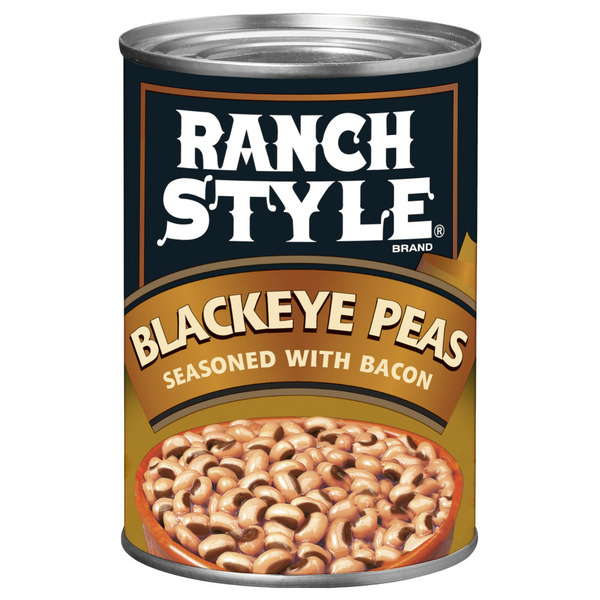 Canned Meals & Beans Ranch Style Blackeye Peas Seasoned With Bacon, Canned Beans hero