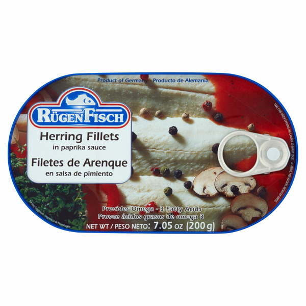 Canned Meat & Seafood Rügen Fisch Paprika Sauce Herring Fillets hero