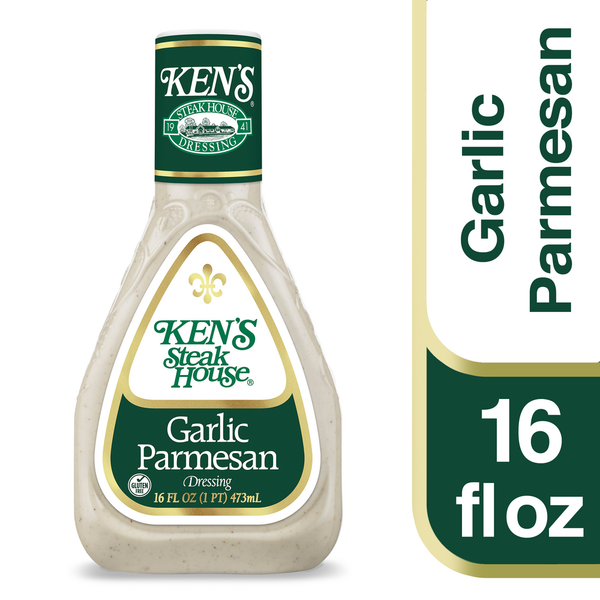 Salad Dressing & Toppings Ken's Steak House Dressing, Garlic Parmesan hero