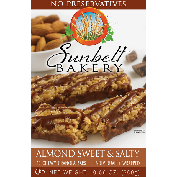 Breakfast Bars & Pastries Sunbelt Bakery Almond Sweet & Salty Chewy Granola Bars hero