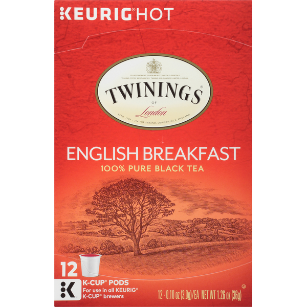 Tea Twinings 100% Pure Black Tea K-Cup Pods English Breakfast hero