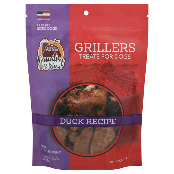 Dog Treats & Chews Country Kitchen Treats for Dogs, Grillers, Duck Recipe hero