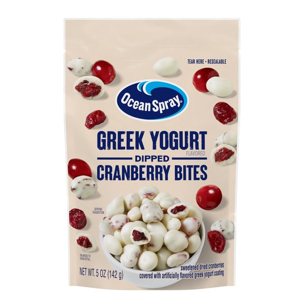 Yogurt Ocean Spray Greek Yogurt Covered Sweetened Dried Cranberries hero