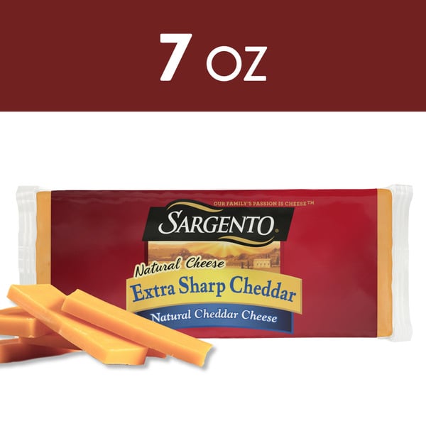 Packaged Cheese Sargento Extra Sharp Cheddar Natural Cheese hero