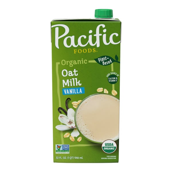 Soy & Lactose-Free Pacific Foods Organic Vanilla Oat Milk hero