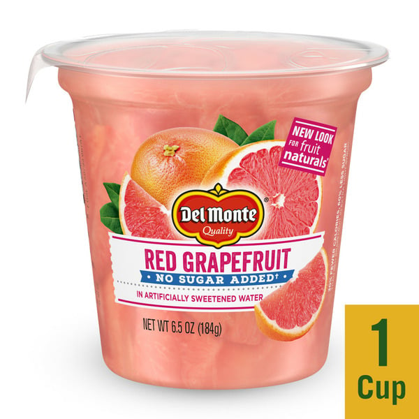 Packaged Produce & Salad Del Monte Red Grapefruit FRUIT CUP Snacks, No Sugar Added hero