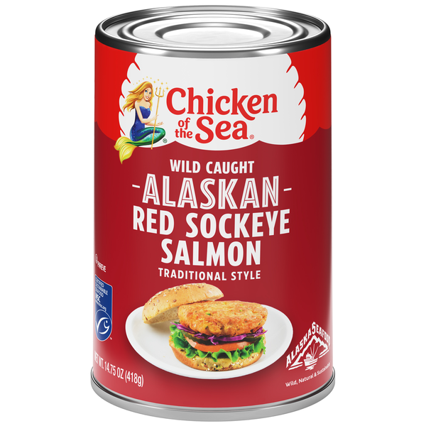 Canned Meat & Seafood Chicken of the Sea Salmon, Alaskan, Red Sockeye, Wild Caught, Traditional Style hero