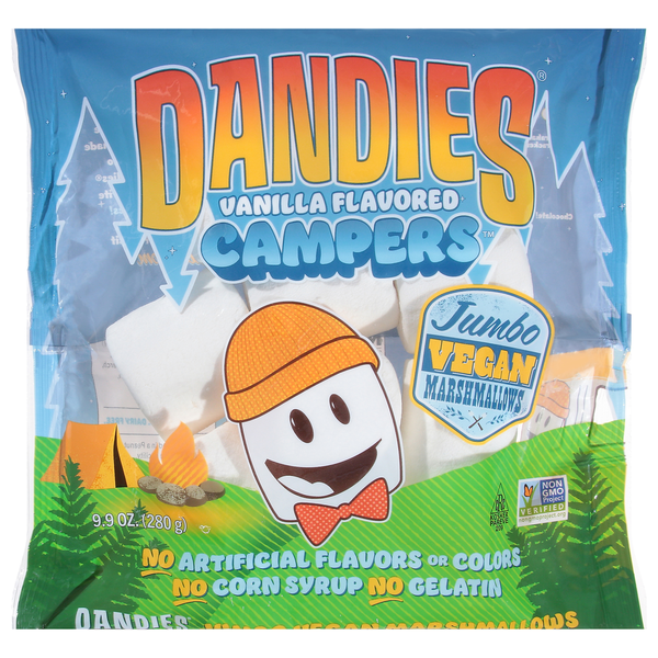 Spices & Seasonings Dandies Marshmallows, Vegan, Vanilla Flavored, Jumbo hero