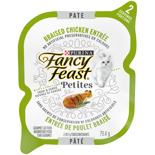 Fancy Feast Dishware Petites Pâté Braised Chicken Entrée hero