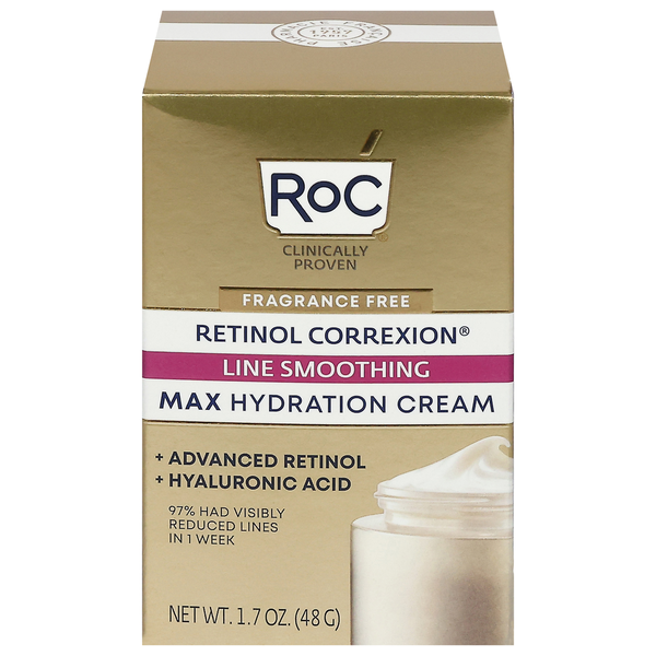 RoC Retinol Correxion Cream, Max Hydration, Line Smothing hero