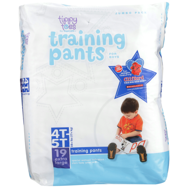 Diapers & Wipes Tippy Toes Extra Large Training Pants For Boys, 4T-5T 38+ Lbs hero