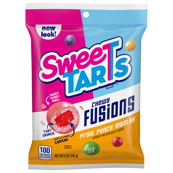 Candy & Chocolate SweeTARTS Candy, Fruit Punch Medley, Chewy Fusions hero