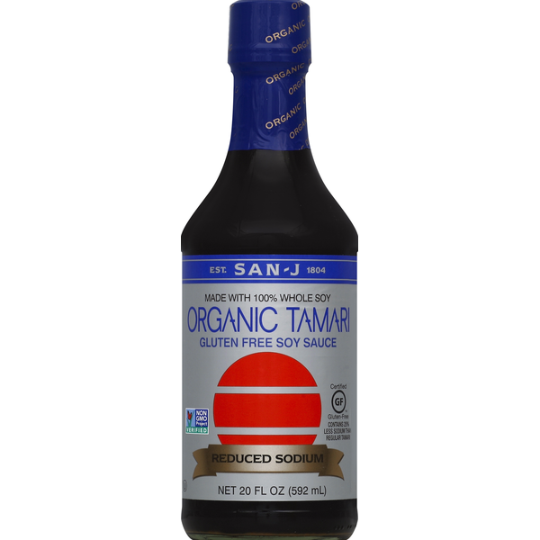 Condiments San-J Tamari, Organic, Reduced Sodium hero