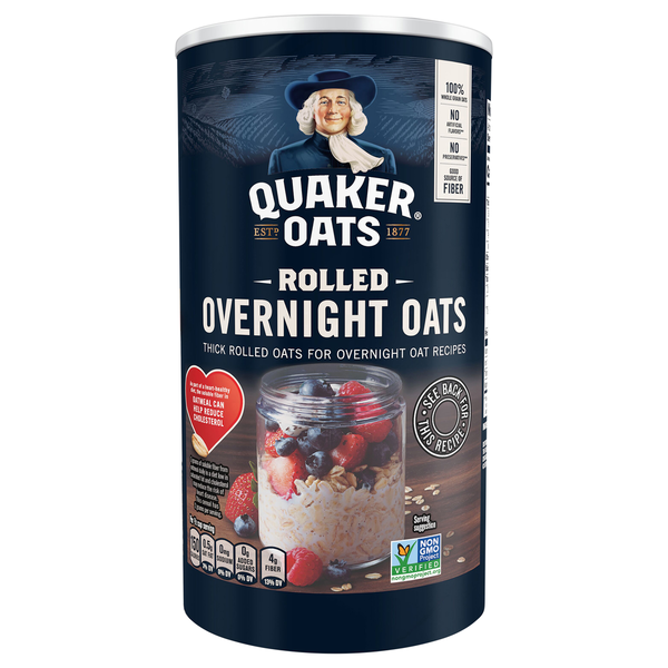 Hot Cereal & Pancake Mixes Quaker Overnight Oats, Rolled hero