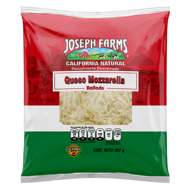 Specialty Cheeses Joseph Farms Shredded Mozzarella Cheese hero