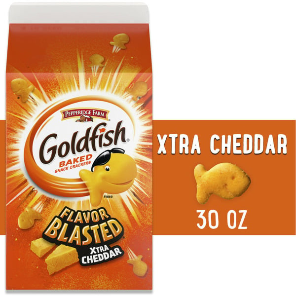 Crackers Pepperidge Farm Goldfish  Flavor Blasted Xtra Cheddar Cheese Crackers hero