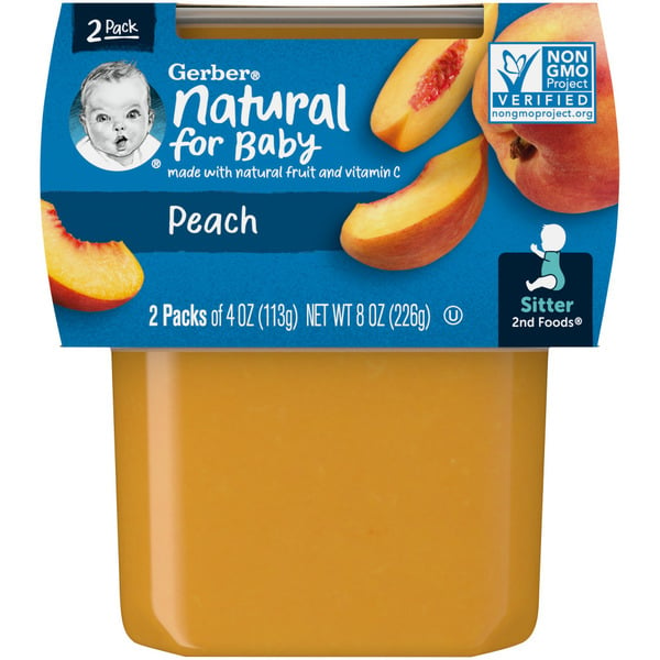 Baby Food & Formula Gerber Peaches 2nd Foods hero