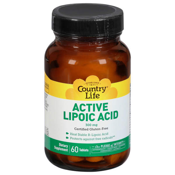 Antioxidants Country Life Active Lipoic Acid, 300 mg, Tablets hero