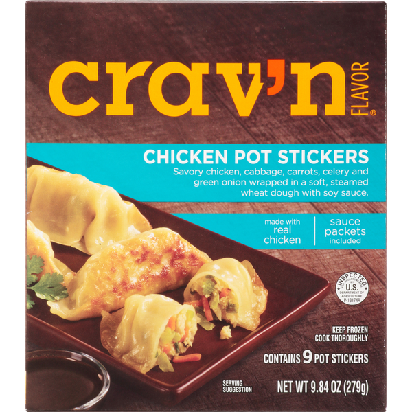 Frozen Meals Crav'n Flavor Pot Stickers, Chicken hero