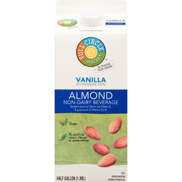 Milk Full Circle Almond Beverage, Vanilla hero