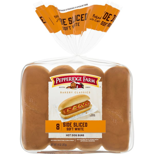 Conventional Breads (Grocery) Pepperidge Farm Bakery Classics, Side Sliced Hot Dog Buns hero