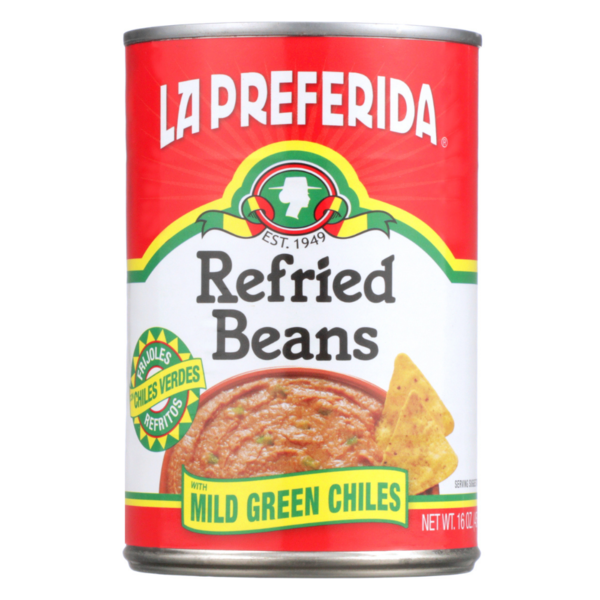 Canned Meals & Beans La Preferida Refried Beans with Mild Green Chiles (con Chiles Verdes) hero