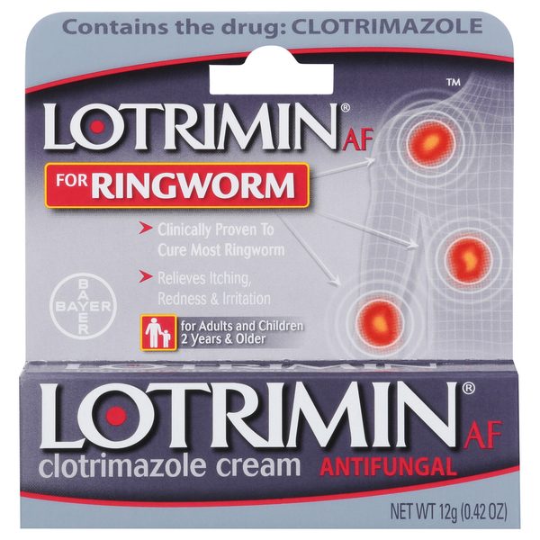 First Aid Lotrimin Clotrimazole Cream, for Ringworm, Antifungal hero