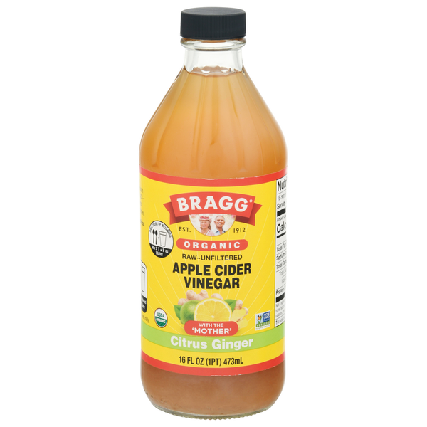 Condiments Bragg Apple Cider Vinegar, Organic, Citrus Ginger hero