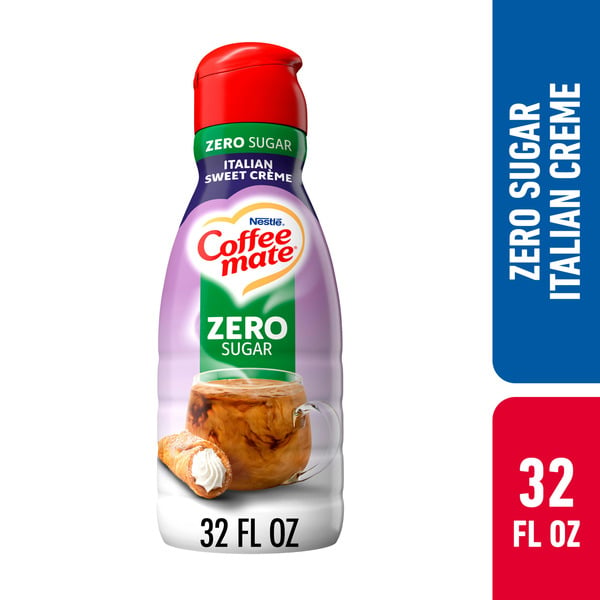 Creamers Coffee mate Zero Sugar Italian Sweet Creme Liquid Coffee Creamer hero