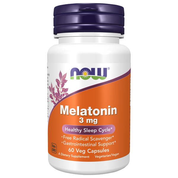 Sleep & Stress Aids NOW Melatonin 3 mg hero